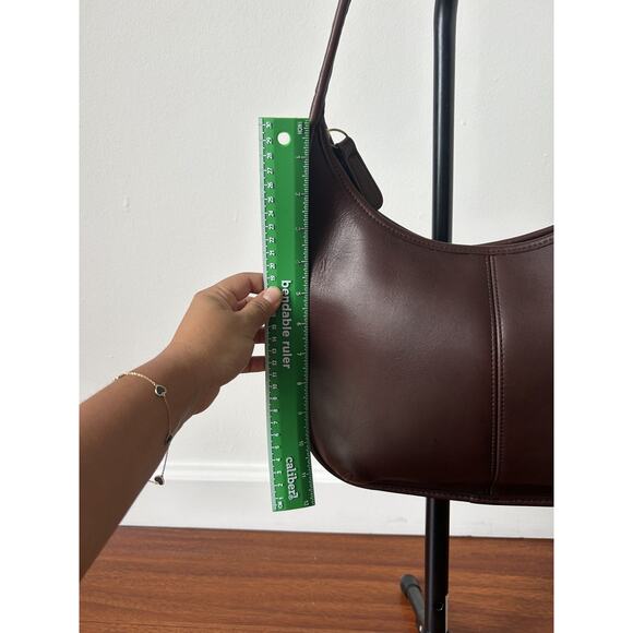 Vintage Y2K 90s Coach Shoulder Bag 9025 Ergo Zip Mahogany Brown No HangTag 1998 - Picture 13 of 16